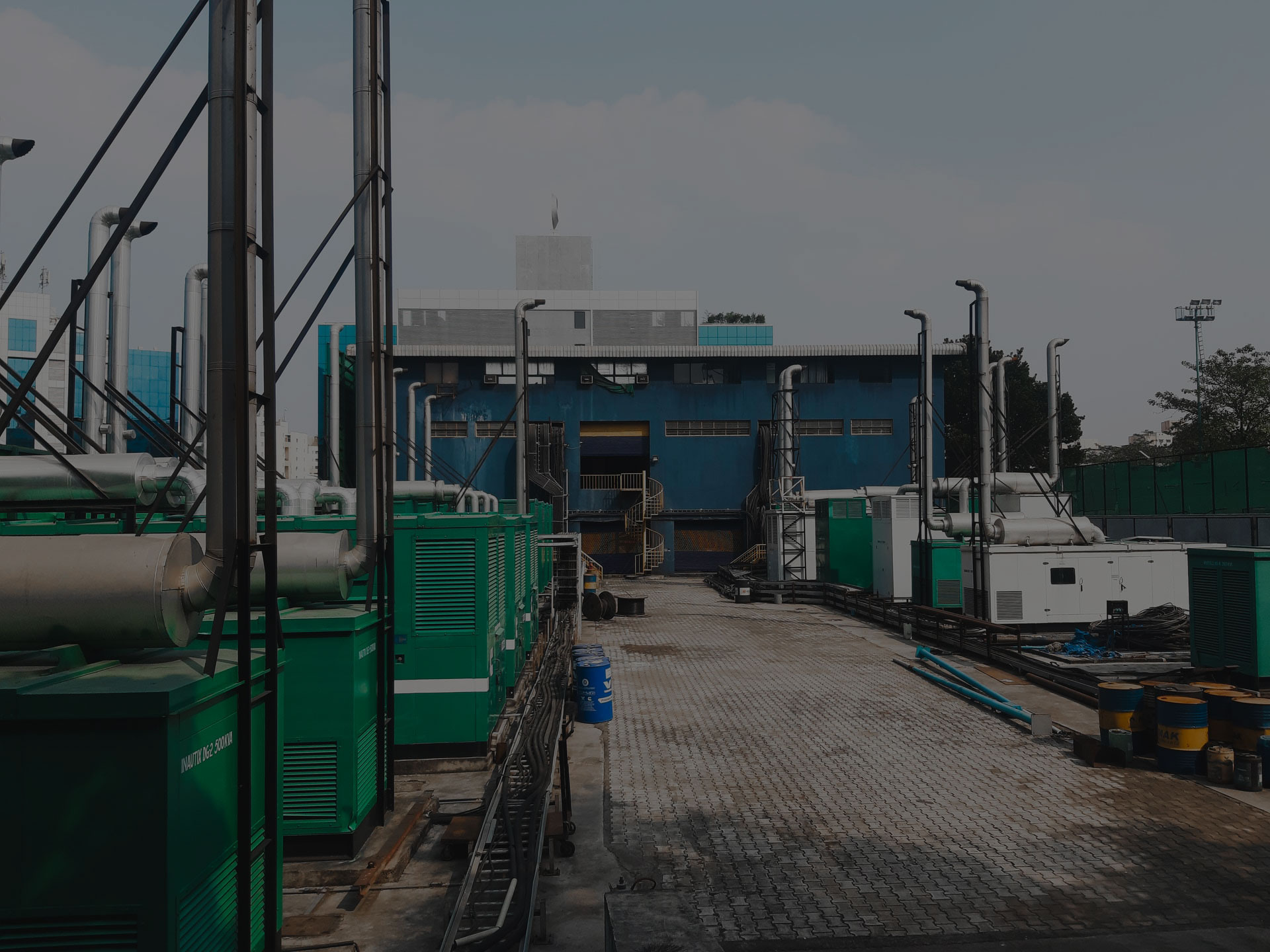 Industrial diesel generator facility supported by Gyarash India